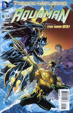 2- شماره های 14 تا 17 از سری هفتم کمیک های Aquaman و شماره های 15 تا 17 از سری دوم کمیک های Justice League