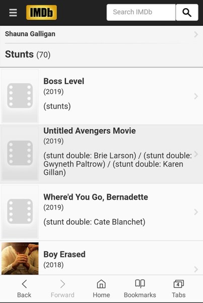 Shauna Gilligan Avengers 4 IMDB