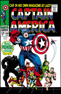  شماره 100 از سری اول کمیک بوک های Captain America