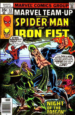  شماره 15 از کمیک Iron Fist و شماره های 63 و 64 از کمیک Marvel Team-Up