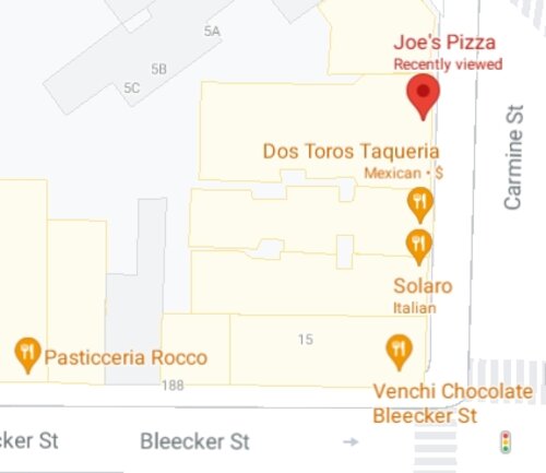 نقشه پیتزا جو